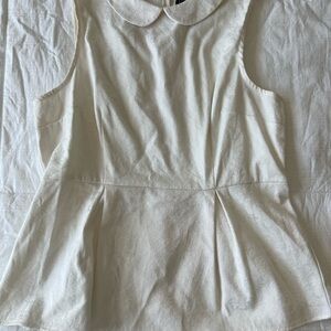 J. Crew White Sleeveless Top